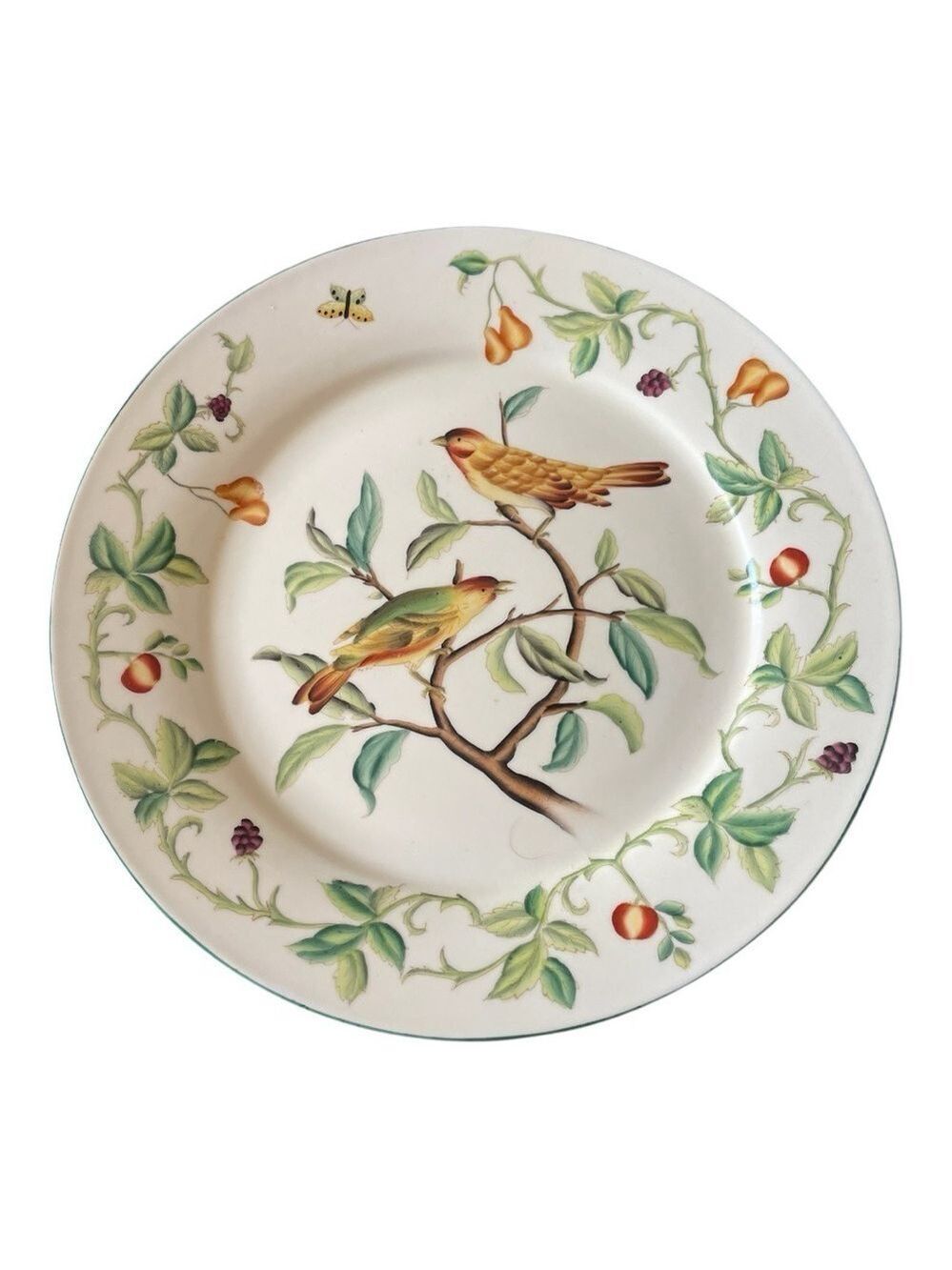 Andrea by Sadek Decorative Plate, “Birds in the Garden”, Vintage, Green …